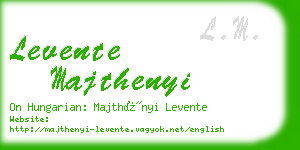 levente majthenyi business card